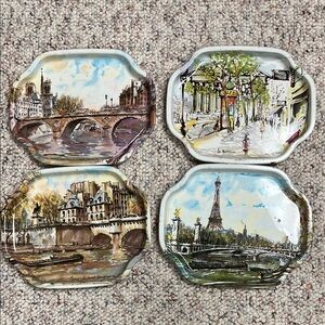 Vintage Elite Parisian scene trays